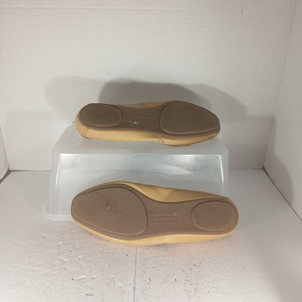 Talbots Penny Loafer Flats 8M Tan Pebbled Leather Preppy Workwear Classic - Picture 8 of 10